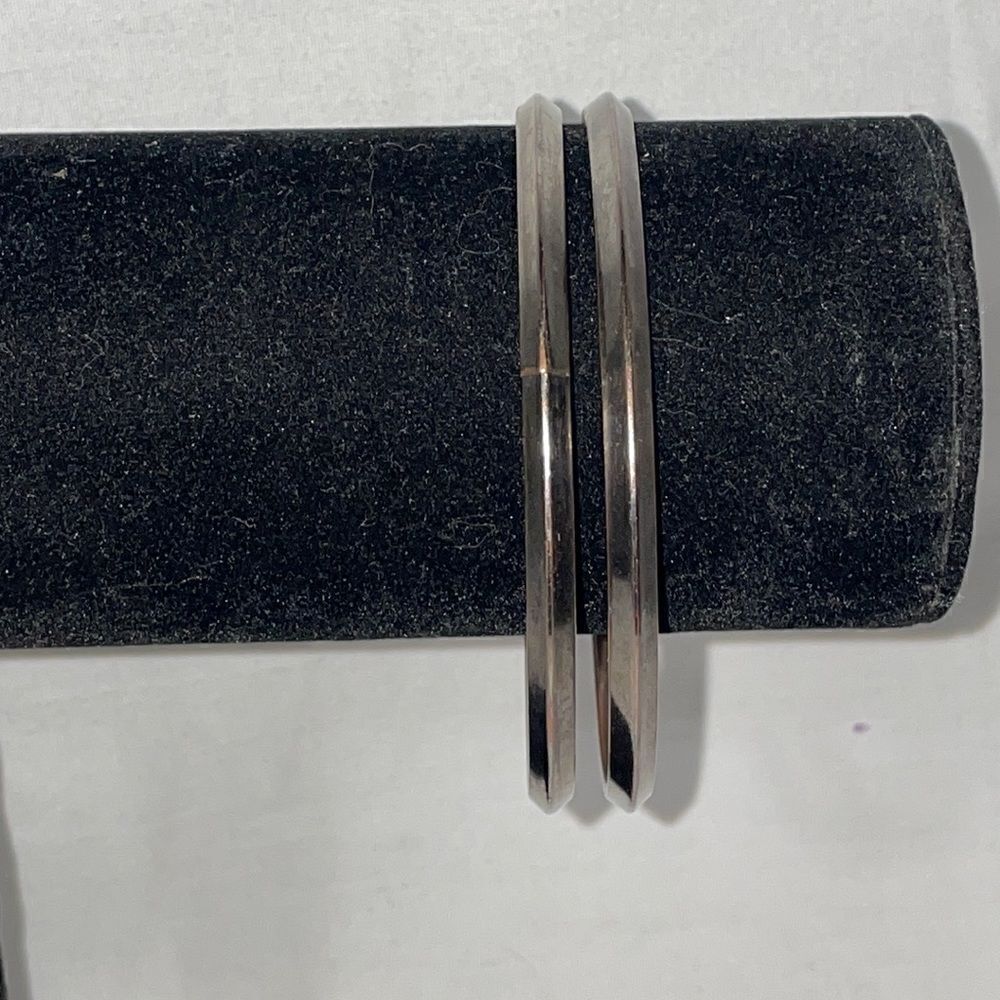 Two Thick Bangle Bracelets